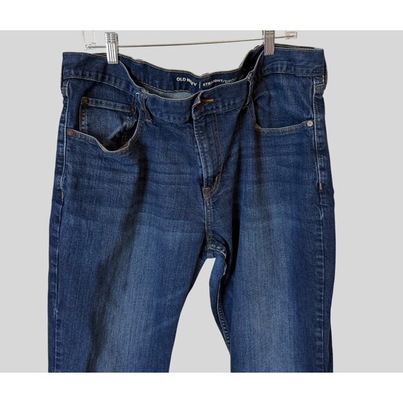 Old Navy Size 40 Mens Straight  Jeans Dark Wash Denim Classic Fit Durable - Picture 6 of 10